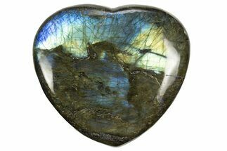 Flashy Polished Labradorite Heart - Madagascar #327248