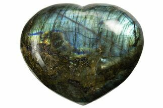 Flashy Polished Labradorite Heart - Madagascar #327249