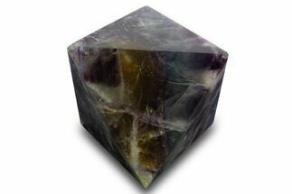 Polished Colorful Fluorite Octahedron - China #328789