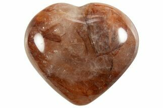 Polished Hematite (Harlequin) Quartz Heart - Madagascar #327265