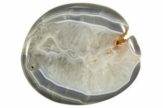 Polished Banded Blue and White Agate - Madagascar #327277