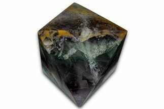 Polished Colorful Fluorite Octahedron - China #328804