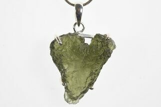 Green Moldavite Tektite Pendant ( g) - Czech Republic #329418