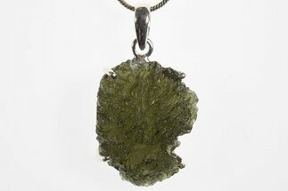 Green Moldavite Tektite Pendant ( g) - Czech Republic #329426