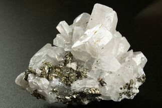 Columnar Calcite w/ Sparkling Chalcopyrite & Pyrite - Fluorescent! #330107