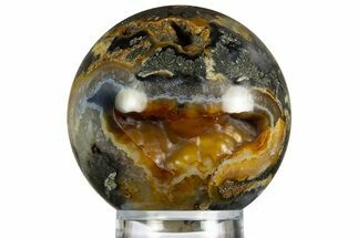 Colorful Polished Marcasite Agate Sphere - Indonesia #330207