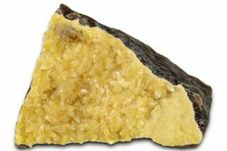 Honey Colored Barite Crystal on Fluorescent Calcite - Elk Creek #330369