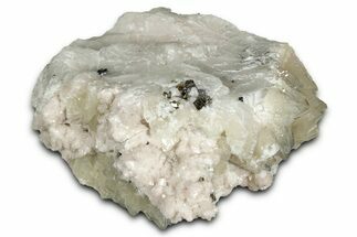 Dolomite Crystals and Pyrite on Calcite - Mexico #330517