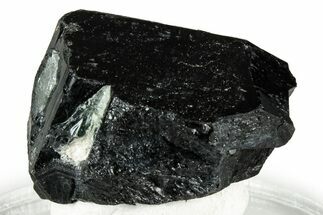 Extremely Fluorescent Hyalite Opal on Schorl Crystal - Nambia #330859