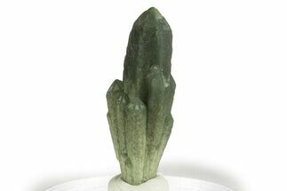 Green Hedenbergite Included Quartz Crystals - Mongolia #331872