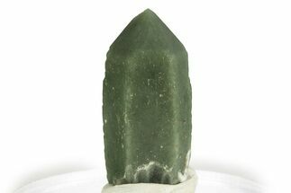 Green Hedenbergite Included Quartz Cluster - Mongolia #331874