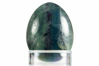 Polished Purple and Green Fluorite Egg - Fluorescent! #331766