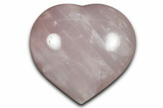 Polished Rose Quartz Heart - Madagascar #333914