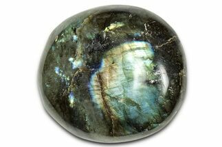 Flashy, Polished Labradorite Palm Stone - Madagascar #334245