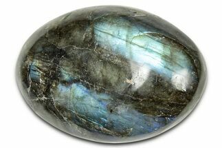 Flashy, Polished Labradorite Palm Stone - Madagascar #334249