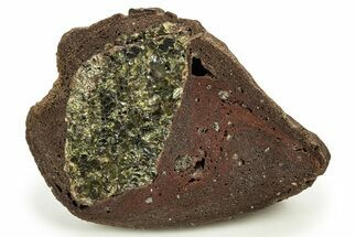 Sliced Olivine Crystal Filled Volcanic Bomb (Half) - Spain #334787