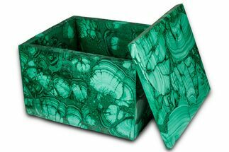 Wide Malachite Jewelry Box - DR Congo #335696
