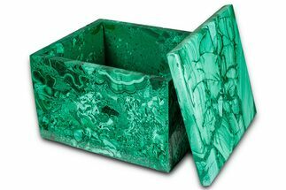 Wide Malachite Jewelry Box - DR Congo #335705