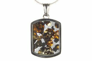 Sericho Pallasite Dog Tag Meteorite Pendant - Kenya #336090