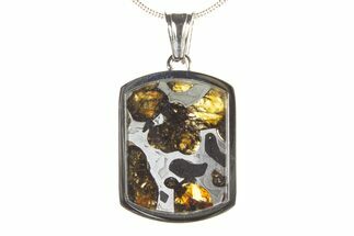 Sericho Pallasite Dog Tag Meteorite Pendant - Kenya #336096