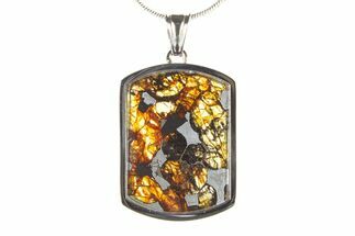 Sericho Pallasite Dog Tag Meteorite Pendant - Kenya #336113