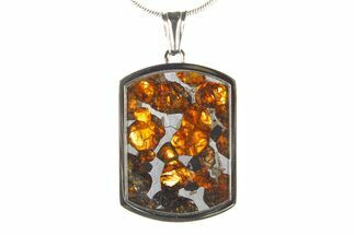 Sericho Pallasite Dog Tag Meteorite Pendant - Kenya #336115