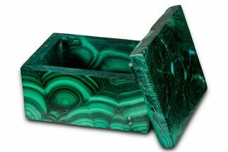 Wide Malachite Jewelry Box - DR Congo #335856