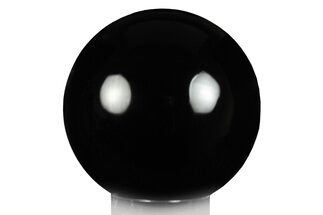 Polished Black Obsidian Sphere - Mexico #336683