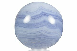 Polished Banded Blue Lace Agate Sphere - Namibia #336520