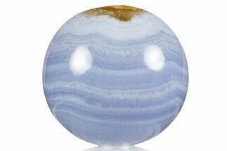Polished Banded Blue Lace Agate Sphere - Namibia #336523