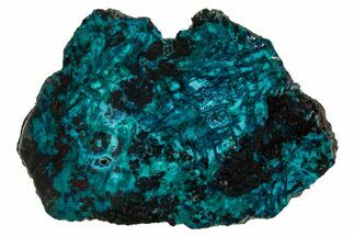 Vibrant Chrysocolla and Shattuckite Slab - Mexico #337042