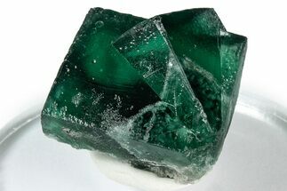 Fluorescent Green Fluorite Twins - Diana Maria Mine, England #337495