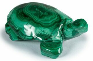 Flowery, Malachite Turtle Carving - DR Congo #337818