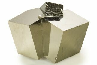 Shiny, Natural Pyrite Cube Cluster - Navajun, Spain #337905