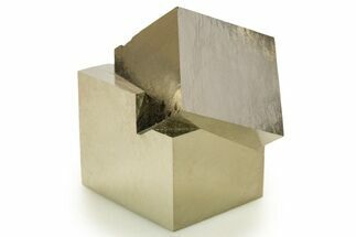 Shiny, Natural Pyrite Cube Cluster - Navajun, Spain #337913