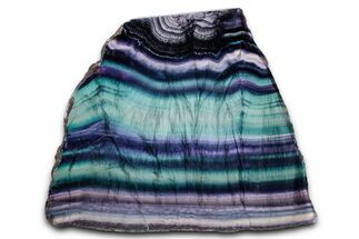 Colorful Polished Rainbow Fluorite Slab #338323