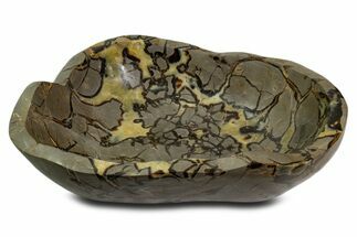 Enormous, Polished Septarian Bowl ( / lbs) - Madagascar #339333
