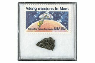 Martian Meteorite ( g) Slice - With Viking Mission Stamp #340032
