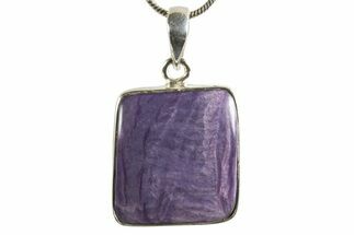 Siberian Charoite Pendant (Necklace) - Sterling Silver #339679