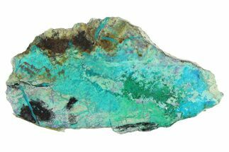 Polished Blue River Chrysocolla Slice - Arizona #337401