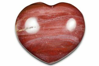 Polished Triassic Petrified Wood Heart - Madagascar #341695