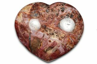 Polished Triassic Petrified Wood Heart - Madagascar #341720