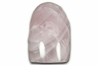 Free-Standing, Polished Rose Quartz - Single Side Polished #341742