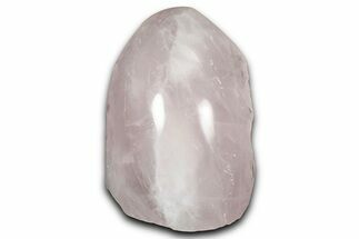 Free-Standing, Polished Rose Quartz - Single Side Polished #341743