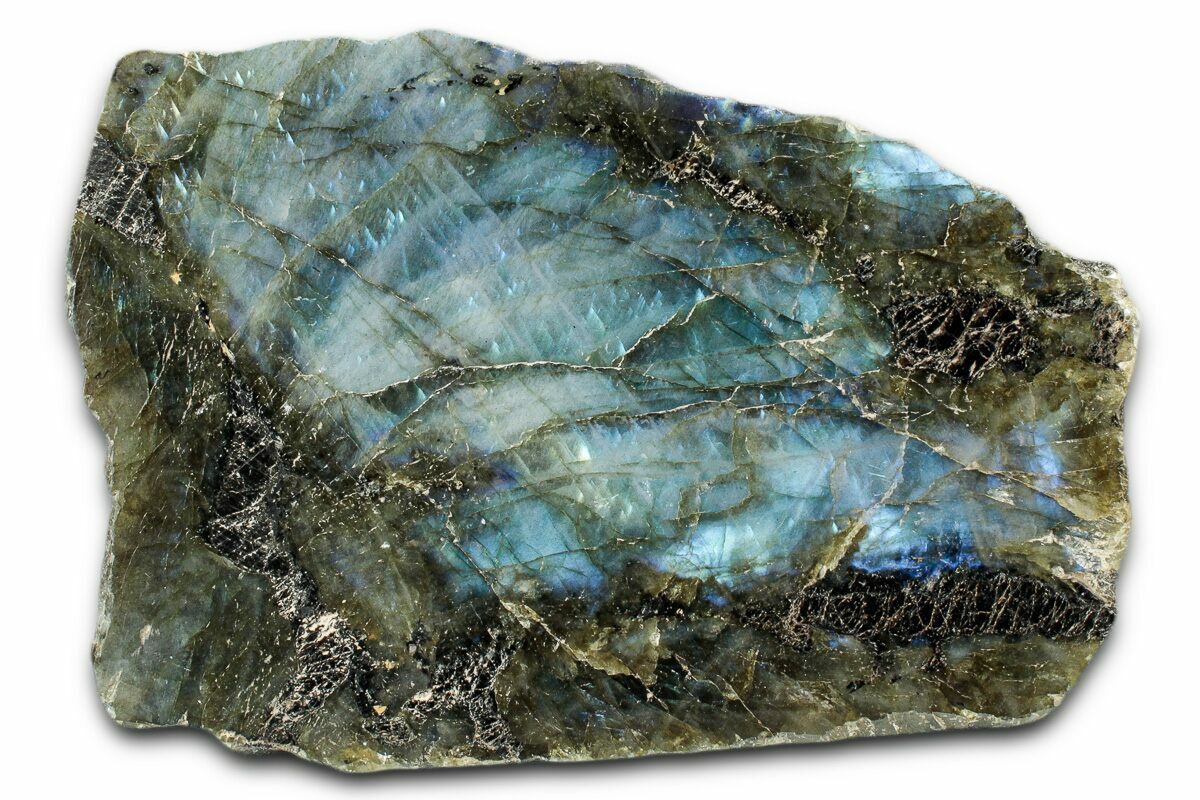 4.7" Wide, Single Side Polished Labradorite - Free-Standing (#341826 ...