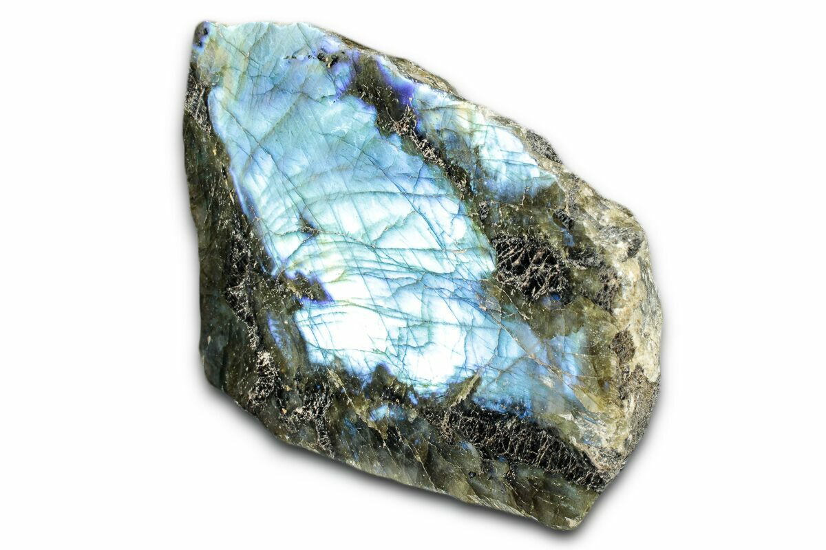 4.7" Wide, Single Side Polished Labradorite - Free-Standing (#341826 ...
