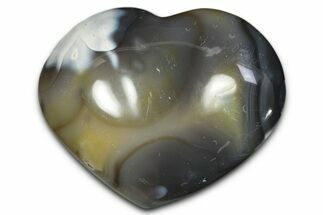 Wide Orca Agate Heart - Madagascar #341849