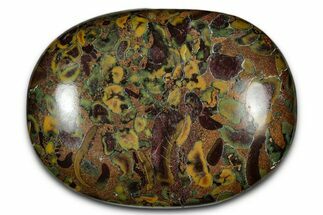 Polished Fruit Jasper Palm Stone - India #342242