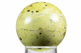 Polished Lizardite With Hematite Sphere #342312