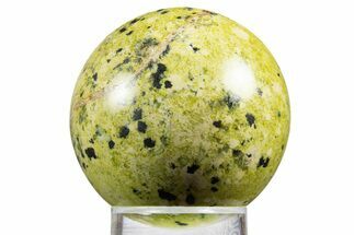 Polished Lizardite With Hematite Sphere #342316